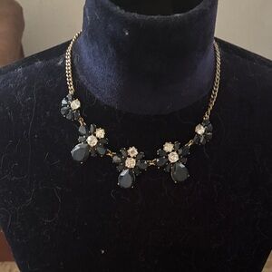 J. Crew Dark Rhinestone Chunky Necklace